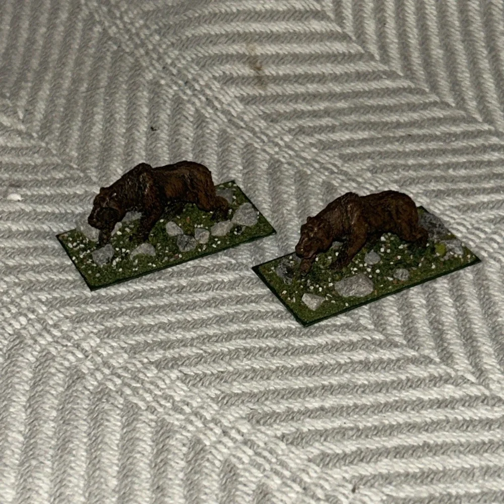 Grenadier Bear - Pewter, D&D Ral Partha Metal Miniature Lot Of 2‎